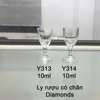 BỘ 6 LY UỐNG RƯỢU CÓ CHÂN 10ml DIAMONDS Y314