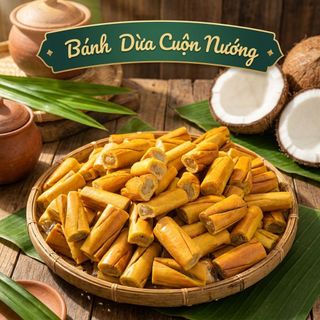 BÁNH DỪA CUỘN NƯỚNG, THƠM MÙI DỪA, DẺO MỀM TỪNG LỚP ~420G