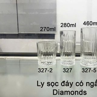 BỘ 6 LY THUỶ TINH SỌC NGẤN 460ML DIAMONDS DM327-5 (T8)