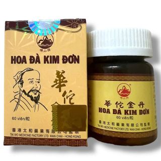 Viên uống Hoa đà kim đơn hỗ trợ đau nhức xương khớp - Hộp 60 viên - Xuất xứ Hồng Kong - Mã số 1385
