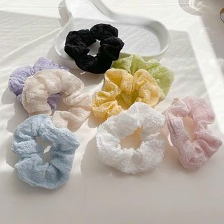 Dây cột tóc vải nhúng phong cách hàn quốc màu pastel xinh xắn