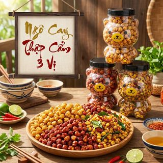 BẮP MIX 3 LOẠI, PHÔ MAI – MẮM HÀNH – KHÔ BÒ ĐỦ VỊ 500g