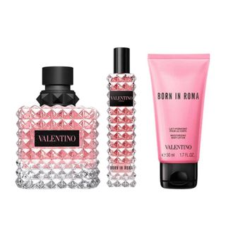 Gift Set Valentino Donna Born In Roma EDP 3pcs (EDP 100ml & EDP 15ml & Body Lotion 50ml)