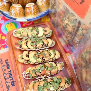 BÁNH THUYỀN MIX HẠT 500G, ĂN VẶT "CHUẨN GU" SIÊU CUỐN