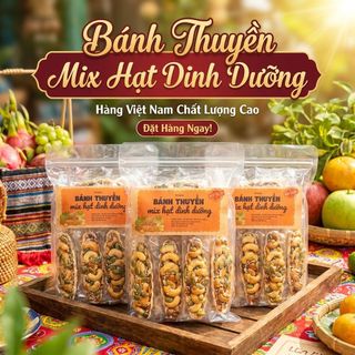 BÁNH THUYỀN MIX HẠT 500G, ĂN VẶT "CHUẨN GU" SIÊU CUỐN