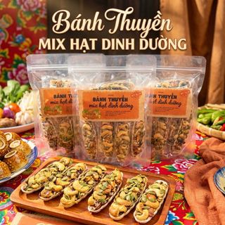 BÁNH THUYỀN MIX HẠT 500G, ĂN VẶT "CHUẨN GU" SIÊU CUỐN