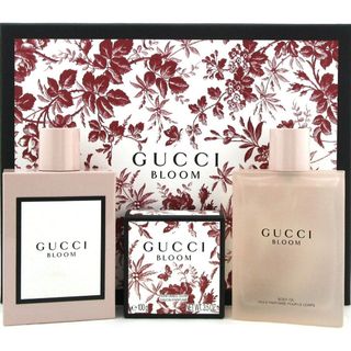 Gift Set Gucci Bloom 3pcs ( EDP 100ml & Soap Xà bông cục 100g & Body Oil Tinh dầu 100ml )