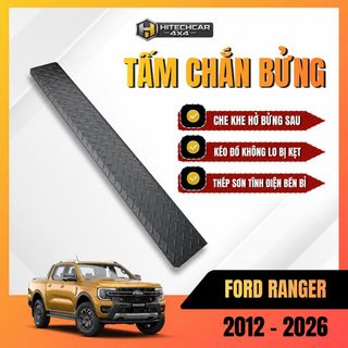 Tấm chắn bửng Ford Ranger 2012-2026 HitechCar4X4 thép sơn tĩnh điện che khe hở chống rơi đồ bền đẹp