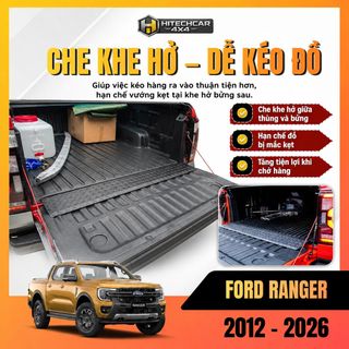 Tấm chắn bửng Ford Ranger 2012-2026 HitechCar4X4 thép sơn tĩnh điện che khe hở chống rơi đồ bền đẹp