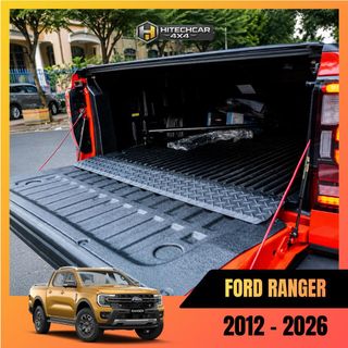 Tấm chắn bửng Ford Ranger 2012-2026 HitechCar4X4 thép sơn tĩnh điện che khe hở chống rơi đồ bền đẹp