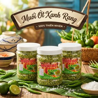 🔥 MUỐI ỚT XIÊM XANH RANG 500G – CHẤM TRÁI CÂY NGON KHÓ CƯỠNG!