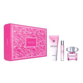 Gift Set Versace Bright Crystal 3pcs EDT 90ml + EDT 10ml + BL 150ml