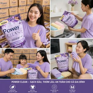 NƯỚC GIẶT XẢ 2IN1 POWER CLEAN TÚI 3L HƯƠNG LAVENDER (T4)