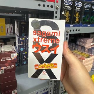 bao cao su sagami xtreme cam - hộp 10 cái.