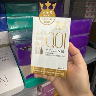 bao cao su 0.01 Air Zero One - cực nhiều gel - hộp 12 cái