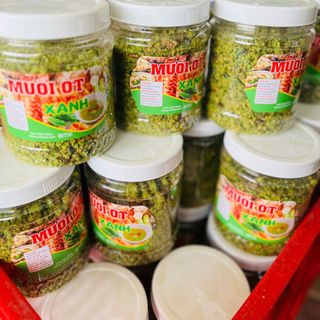 🔥 MUỐI ỚT XIÊM XANH RANG 500G – CHẤM TRÁI CÂY NGON KHÓ CƯỠNG!