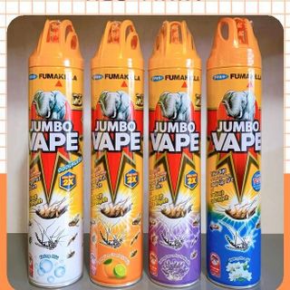 [Jumbo] COMBO 6 Bình xịt côn trùng jumbo hương hoa 600ml an toàn mùi thơm dịu nhẹ