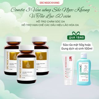 COMBO 03 Viên Uống Sắc Ngọc Khang Vi Tảo Lục [60 (Liệu trình 1 tháng) KÈM QUÀ TẶNG
