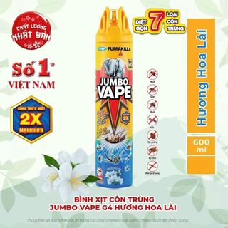 [Jumbo] COMBO 6 Bình xịt côn trùng jumbo hương hoa 600ml an toàn mùi thơm dịu nhẹ