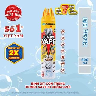 [Jumbo] COMBO 6 Bình xịt côn trùng jumbo hương hoa 600ml an toàn mùi thơm dịu nhẹ