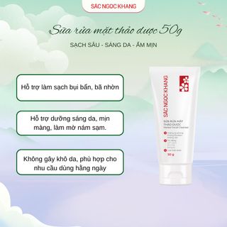 Sữa Rửa Mặt Thảo Dược Sắc Ngọc Khang [Tuýp 50g]