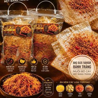 🌶️ BÁNH TRÁNG TRỘN XÍ KÊ MUỐI BÒ CAY – CÀNG ĂN CÀNG CUỐN 500g