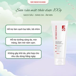 Sữa Rửa Mặt Thảo Dược Sắc Ngọc Khang [Tuýp 100g]