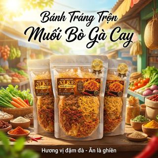 🌶️ BÁNH TRÁNG TRỘN XÍ KÊ MUỐI BÒ CAY – CÀNG ĂN CÀNG CUỐN 500g