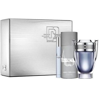 Gift Set Rabanne Invictus 3pcs ( EDT 100ml & Lăn khử mùi 150ml & EDT 10ml )
