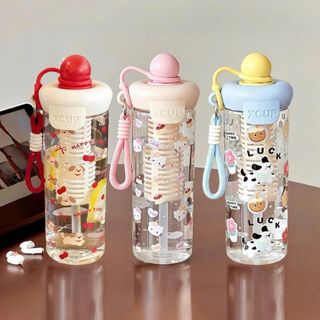 BÌNH NƯỚC NHỰA NẮP TRÒN XCUP 600ML (T100)