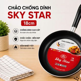 CHẢO CHỐNG DÍNH SKY STAR 18cm