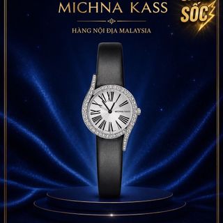 XẢ KHO ĐỒNG HỒ NỮ NỘI ĐỊA MICHNA KASS DÂY DA MẶT VIỀN HỘT