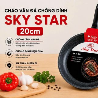 CHẢO VÂN ĐÁ CHỐNG DÍNH SKY STAR 20cm