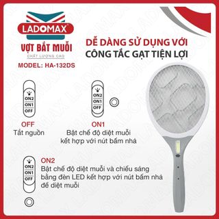 VỢT MUỖI CAO CẤP LADOMAX HA- 132DS