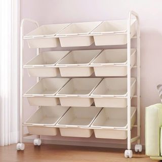 Giá Kệ Đựng Đồ 4 Tầng 12 Ô Full Vat