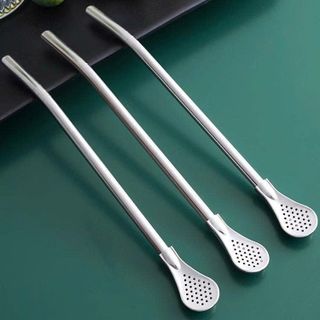Muỗng ống hút inox 2in1