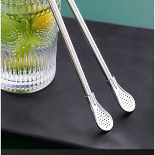 Muỗng ống hút inox 2in1