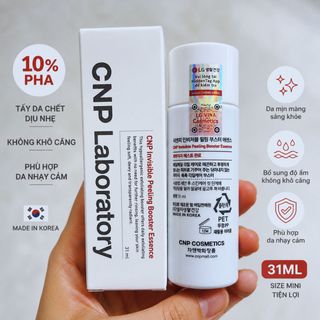 Tẩy tế bào chết CNP Invisible Peeling Booster Essence 31ml  - Gel tẩy da chết thế hệ mới PHA – Dịu nhẹ cho cả da nhạy cảm