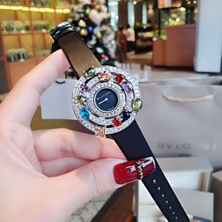 ĐỒNG HỒ NỮ CAO CẤP BVLGARY DÂY DA VIỀN ĐÁ NĂNG LƯỢNG NHIỀU MÀU