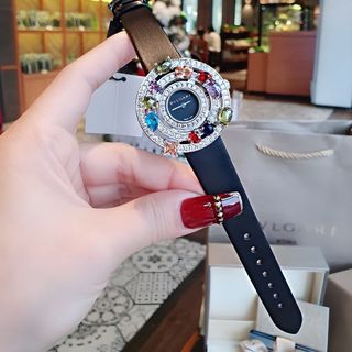 ĐỒNG HỒ NỮ CAO CẤP BVLGARY DÂY DA VIỀN ĐÁ NĂNG LƯỢNG NHIỀU MÀU