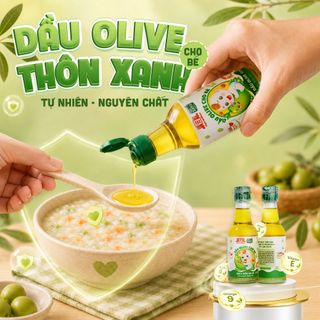 Dầu Olive Nguyên Chất Thôn Xanh Chai 60ml Ép Lạnh Từ ITALIAN OLIVE cho bé ăn dặm Làng Chài Xưa