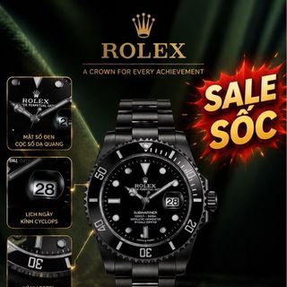 XẢ KHO ĐỒNG HỒ NAM TRUNG CẤP ROLXE ĐEN FULL