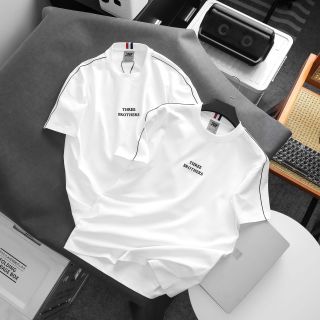 Áo thun nam. Thời Trang Nam. Thiết Kế viền lé nổi bật ,logo thêu đối màu trẻ trung, chất cotton 4c Chính phẩm dày dặn, sợi dệt đanh mịn.