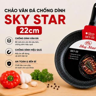CHẢO VÂN ĐÁ CHỐNG DÍNH SKY STAR 22cm