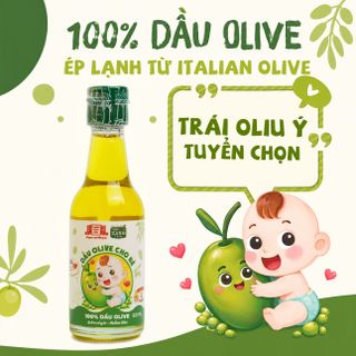 [Lốc 4 chai] Dầu Olive Nguyên Chất Thôn Xanh 60ml Ép Lạnh ITALIAN OLIVE cho bé ăn dặm Làng Chài Xưa