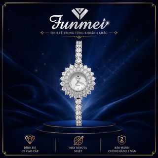 ĐỒNG HỒ NỮ CHÍNH HÃNG FUNMEI F2061 ĐÍNH ĐÁ CZ FULLBOX