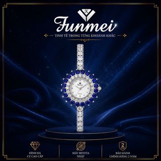 ĐỒNG HỒ NỮ CHÍNH HÃNG FUNMEI F2061 ĐÍNH ĐÁ CZ FULLBOX