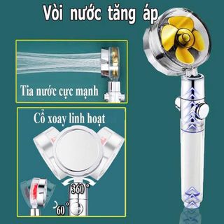 VÒI HOA SEN TĂNG ÁP CÁNH QUẠT VÀNG KHÔNG DÂY (T200)