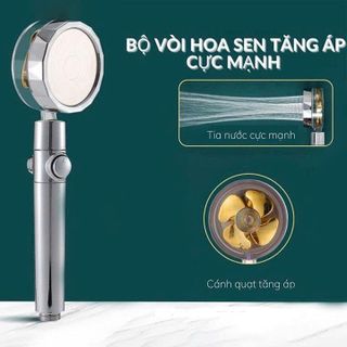 VÒI HOA SEN TĂNG ÁP CÁNH QUẠT VÀNG KHÔNG DÂY (T200)