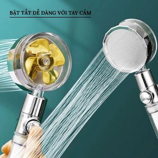 VÒI HOA SEN TĂNG ÁP CÁNH QUẠT VÀNG KHÔNG DÂY (T200)